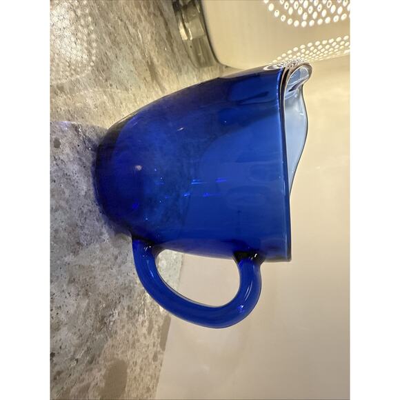 Vintage Cobalt Blue Anchor Hocking Creamer‎ & Covered Sugar Bowl Set EXCELLENT - Picture 8 of 8